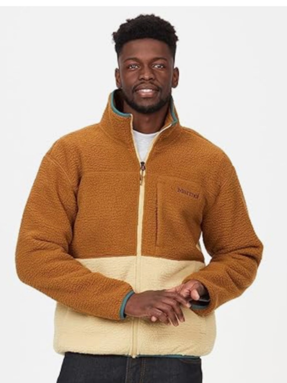 MARMOT XL Men's Aros Fleece Jacket, Sherpa with Retro Style
